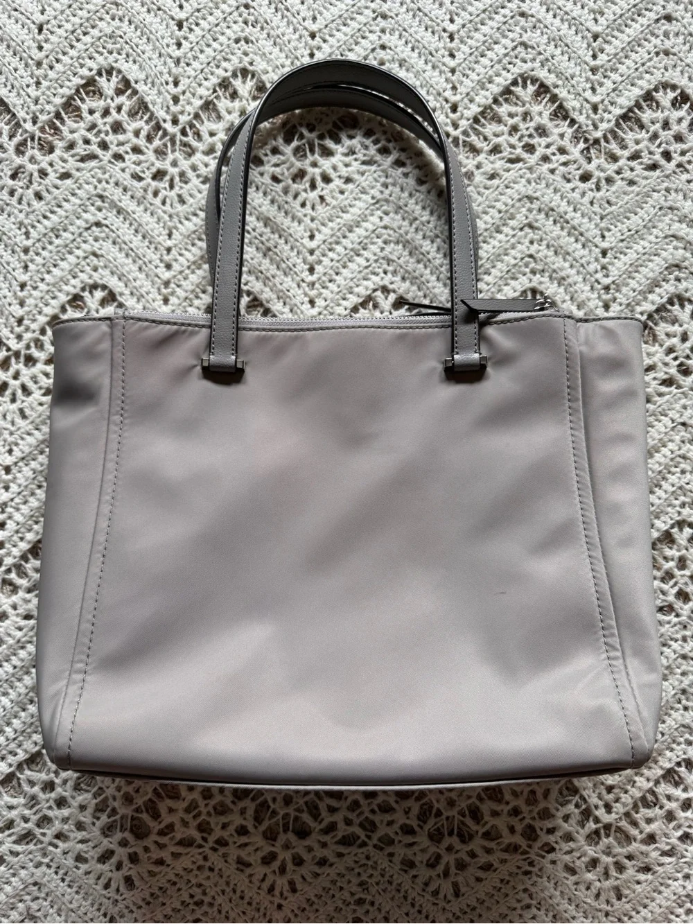 Kate Spade Dawn Medium Triple Gusset Nylon Satchel Bag  Icedslate Tote Bag